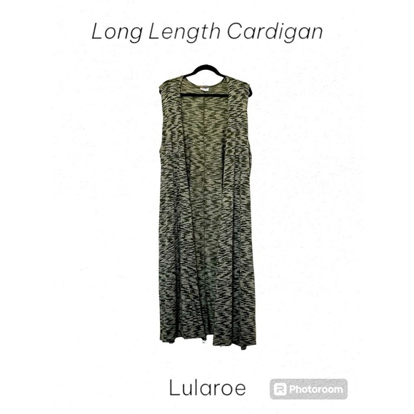 2/$30 LuLaRoe Long Length Open Cardigan Kimono Green SZ XL - Picture 1 of 12